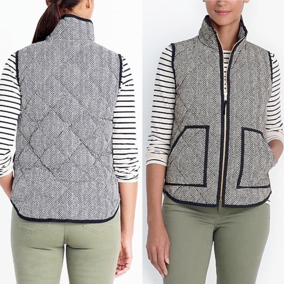 J.Crew Herringbone Down Vest V. - Picture 5 of 9